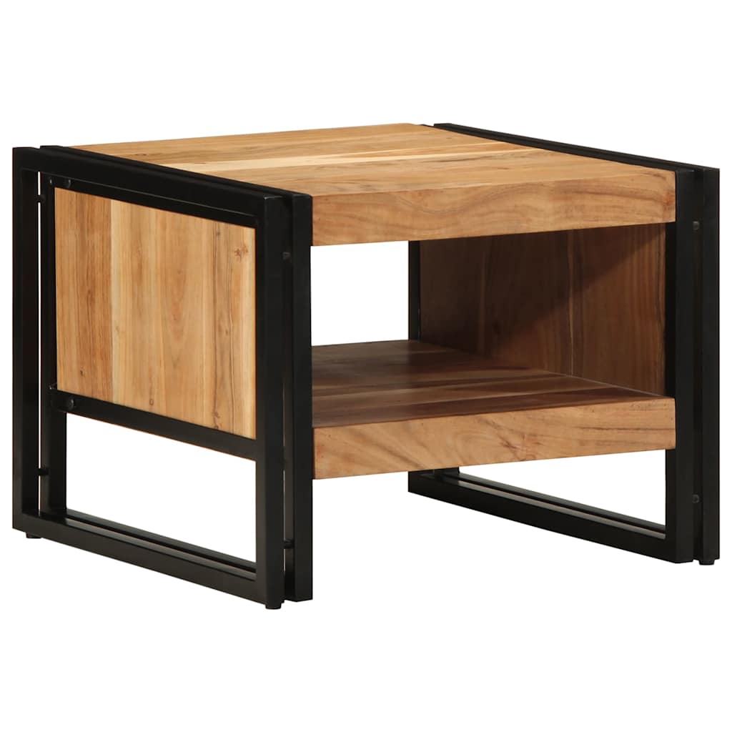 Mesa De Centro Madera Maciza De Acacia 50x50x38 Cm_0