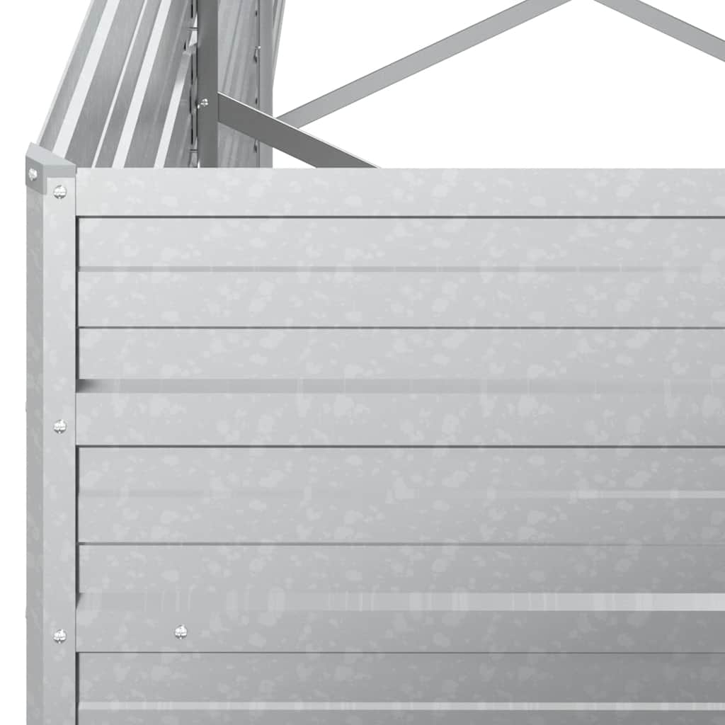 Arriate De Acero Galvanizado Plateado 240x40x45 Cm_5