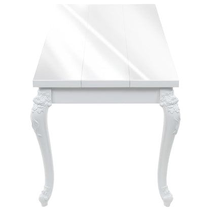 Mesa De Comedor Blanco Brillante 179x89x81 Cm_2