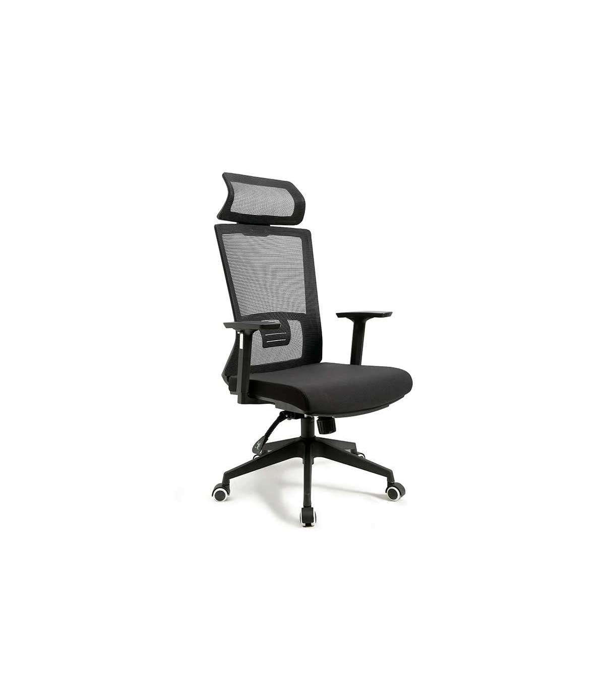 Silla Despacho Giratoria Elevable Acabado Negro, 63 Cm(ancho) 118-126 Cm(altura) 60cm(fondo)_3
