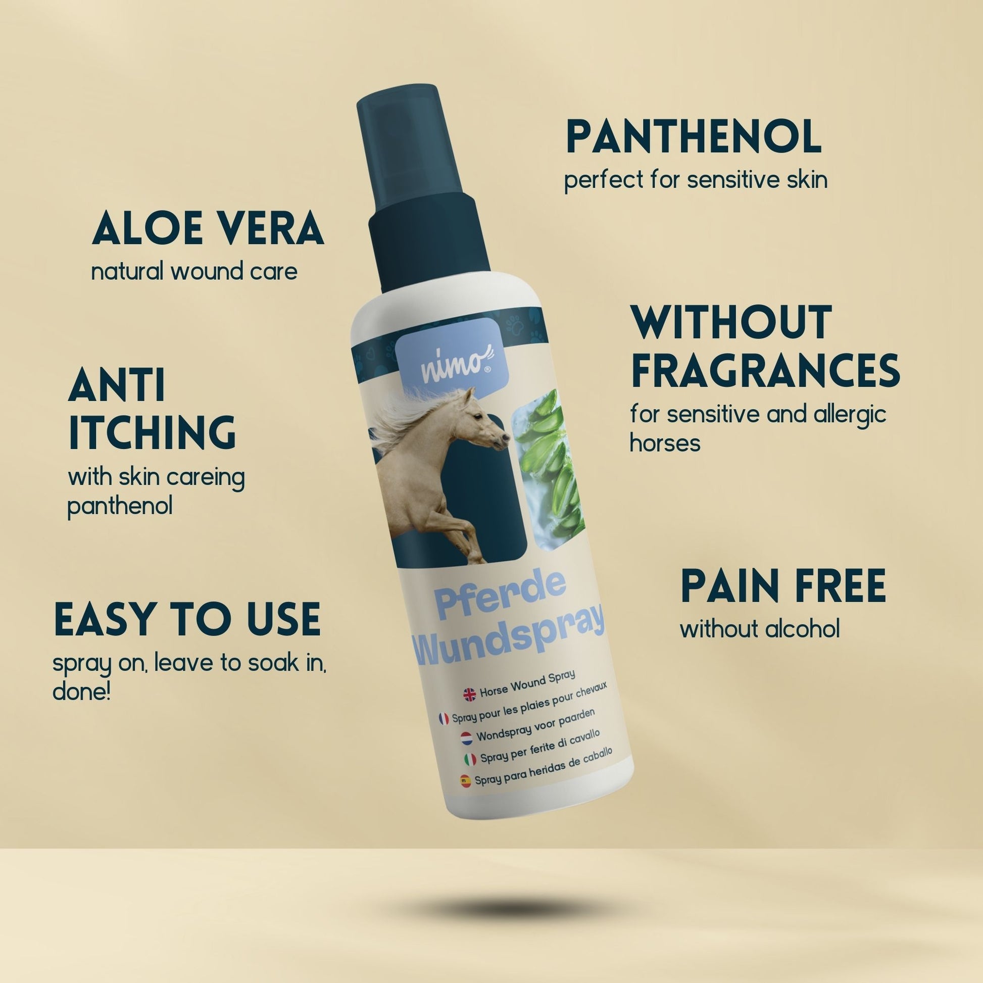 Spray Para Heridas Para Caballos - Nimo - 125 Ml_2