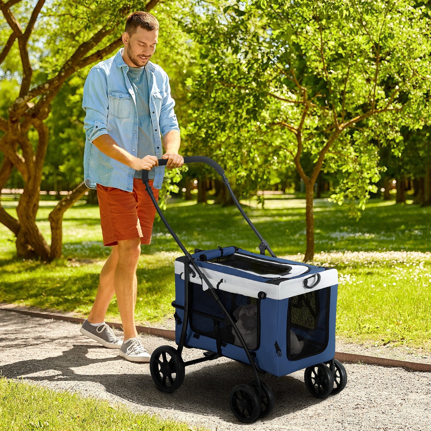 Pawhut Carrito Para Perros 4 En 1_1