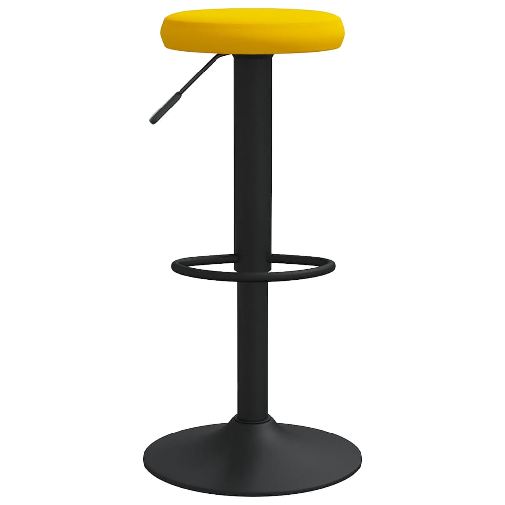 Taburetes De Cocina 2 Unidades Terciopelo Amarillo Mostaza_2