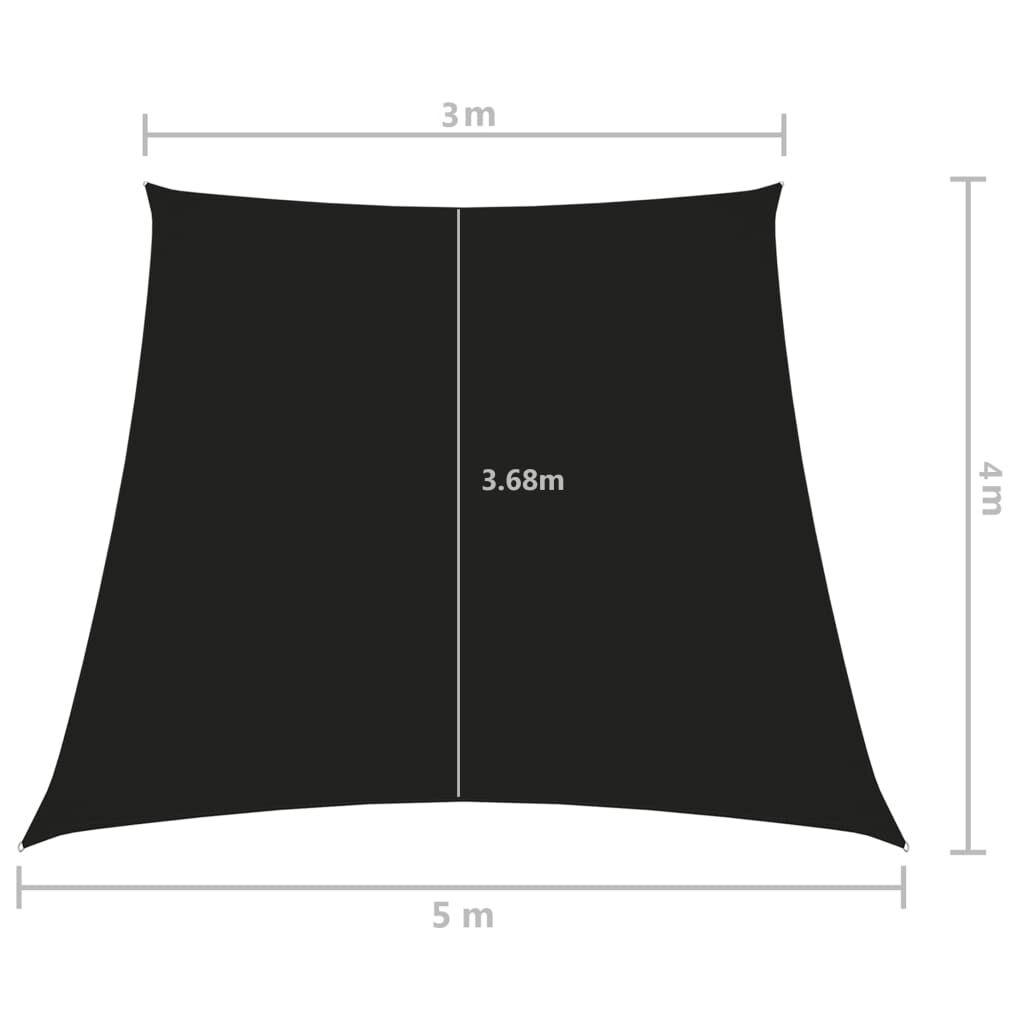 Vidaxl Toldo De Vela Trapezoidal De Tela Oxford Negro 3/5x4 M_2