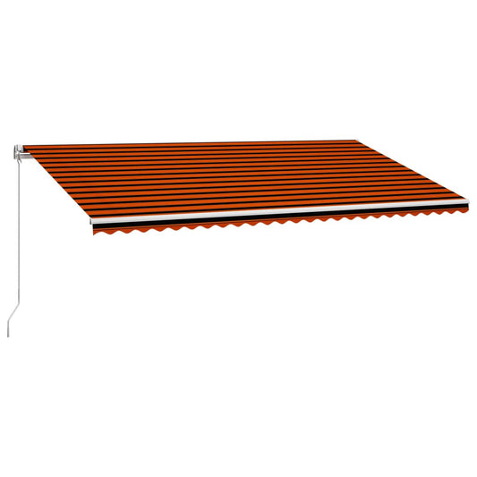 Vidaxl Toldo Manual Retráctil Naranja Y Marrón 600x300 Cm_0