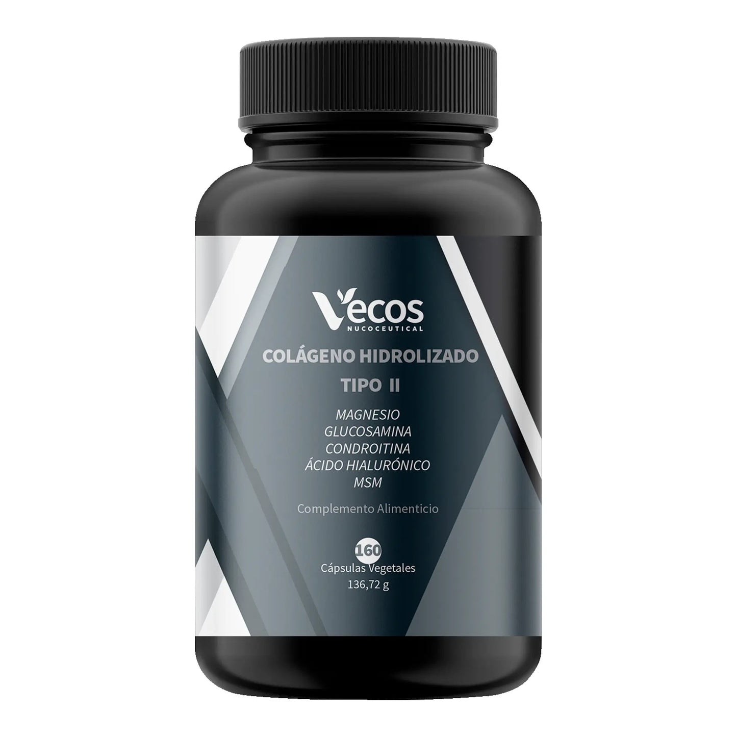 Colageno hidrolizado tipo II Vecos 160 capsulas