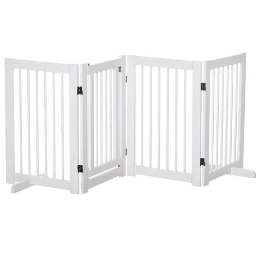 Pawhut Barrera De Seguridad Para Perros De Madera Plegable_0