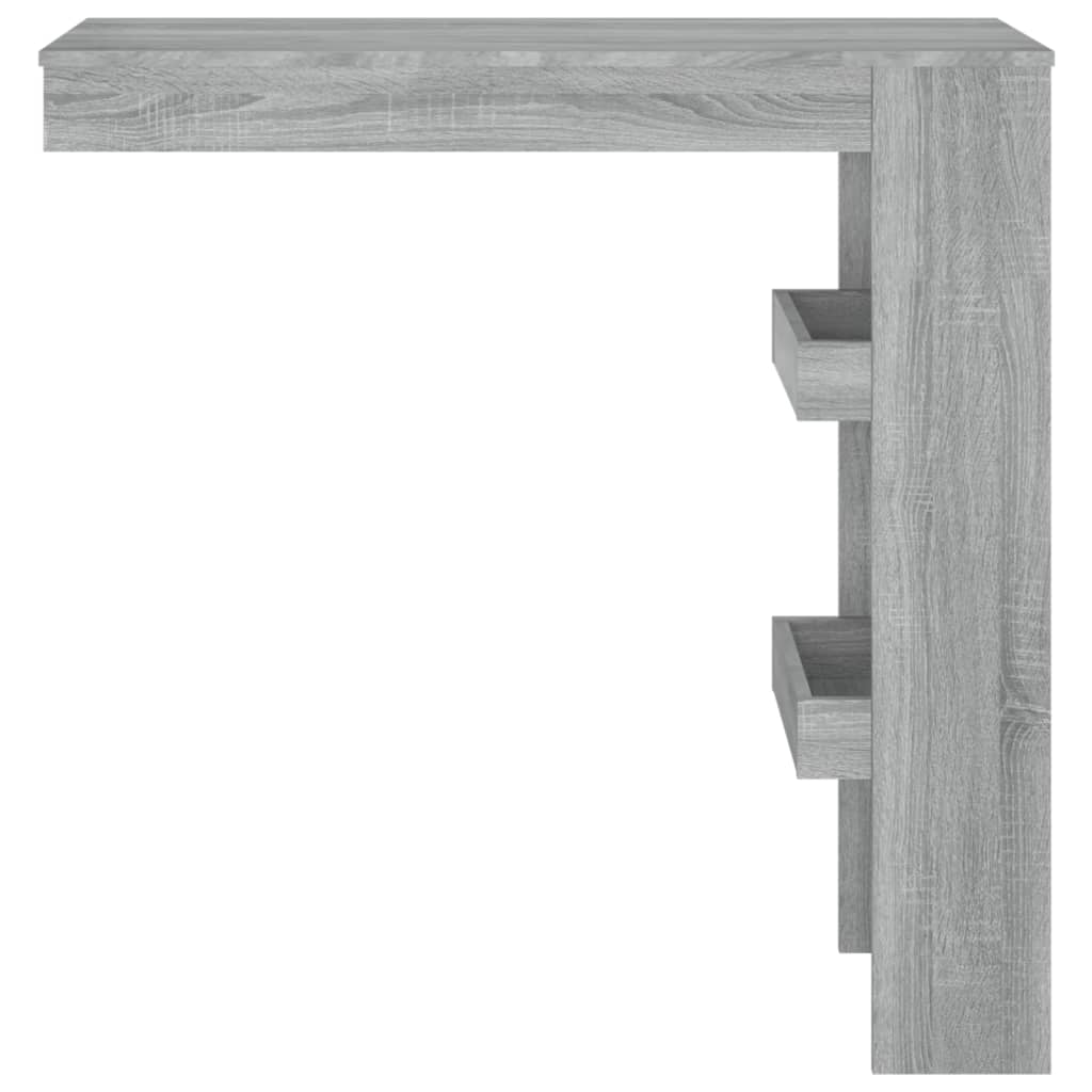 Mesa De Bar De Pared Madera Contrachapada Gris 102x45x103,5cm_1
