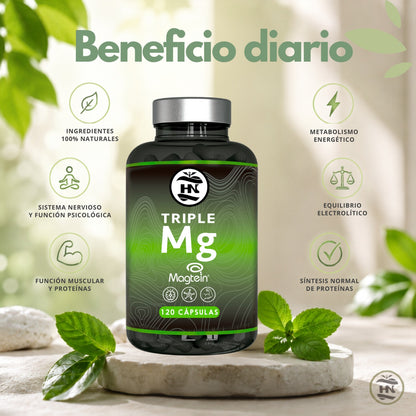 Pack 2 X Triple Magnesio Complex Premium Con Magtein® - 210 Mg De Magnesio - 2 X 120 Cápsulas_2