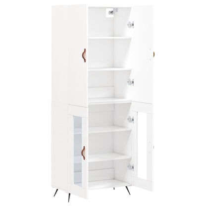 Aparador Alto Madera Contrachapada Blanco 69,5x34x180 Cm_3