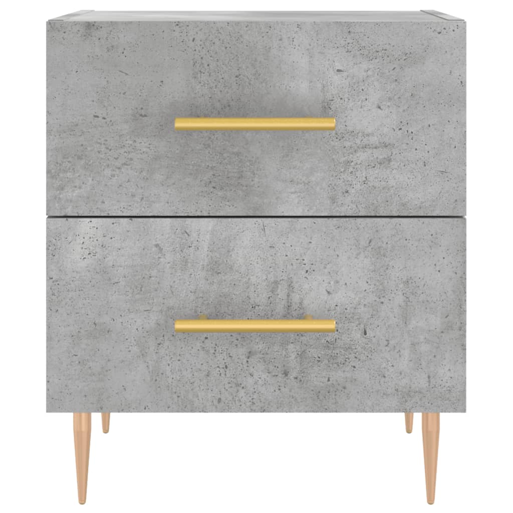 Mesita Noche 2 Uds Madera Ingeniería Gris Hormigón 40x35x47,5cm_4