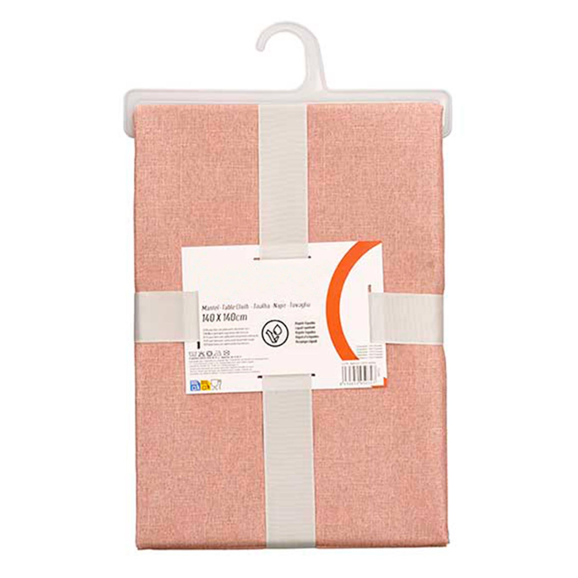 Mantel Poliester 140x140cm Rosa Palo Colección Kinvara
