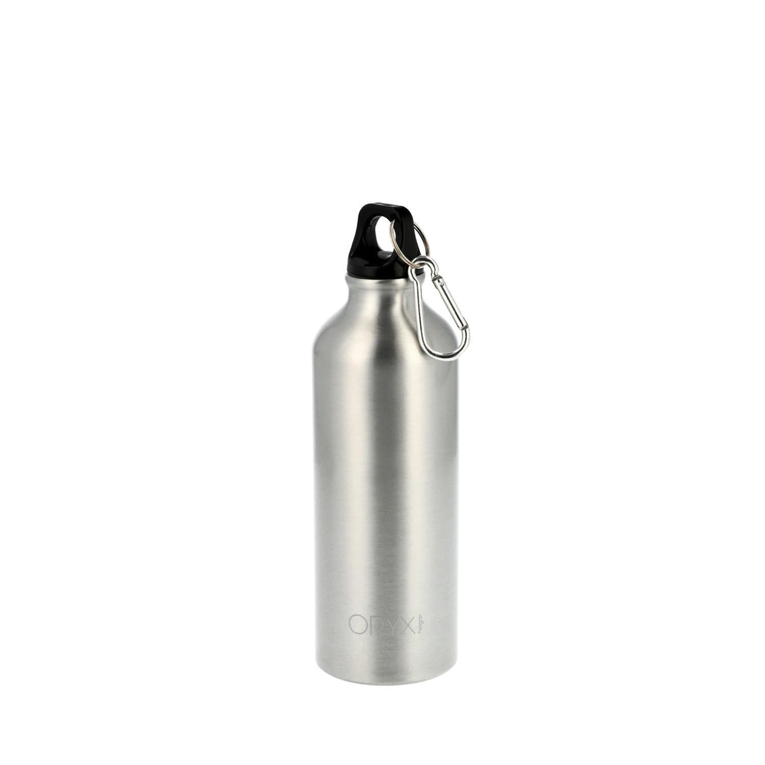 Botella De Agua Aluminio Con Mosqueton, Cierre Hermetico 500 Ml._0
