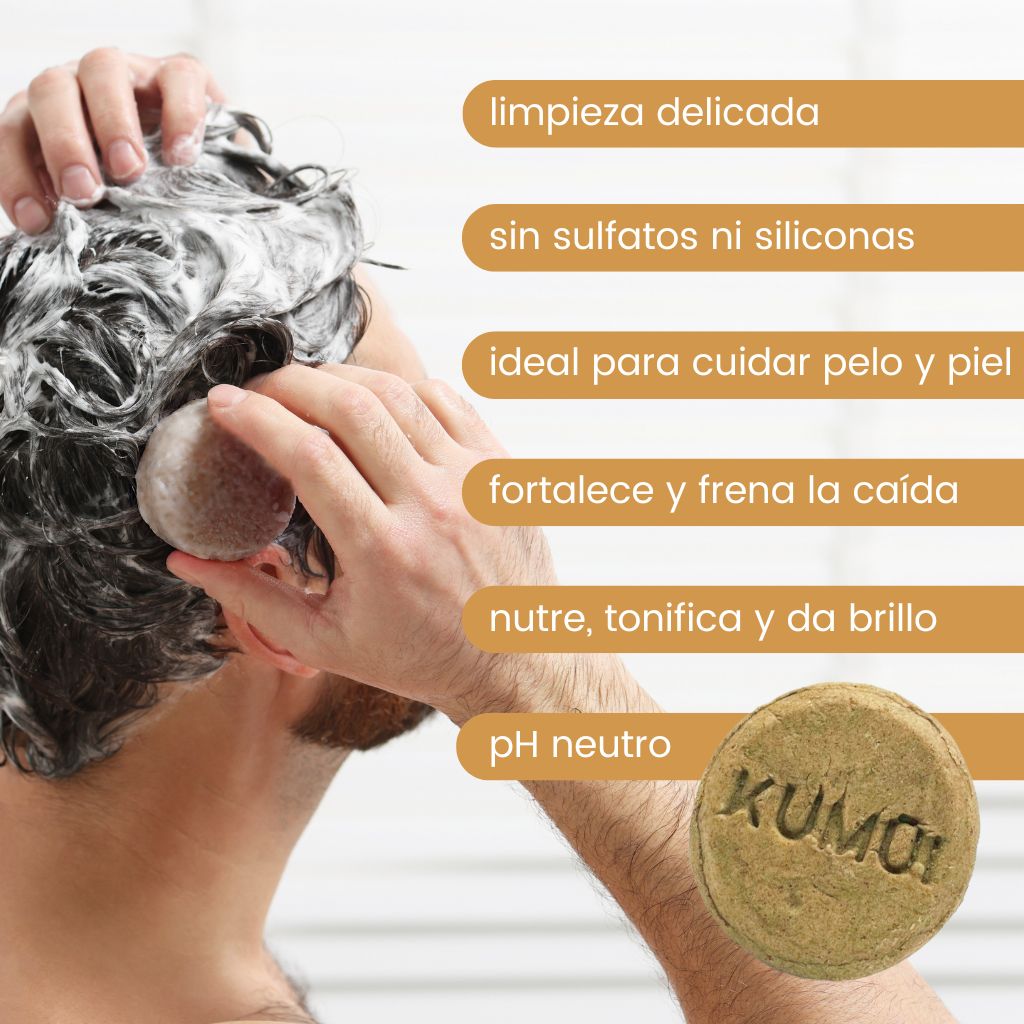 3 en 1 - Gel | Champú | Acondicionador Sólido Con Shikakai Para Fortalecer KUMUI 60gr_2