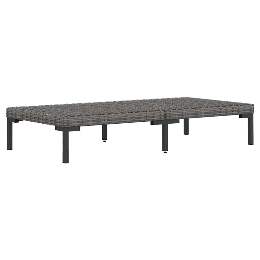 Vidaxl Muebles Jardín 3 Pzas Ratán Sintético Semicircular Gris Oscuro_3