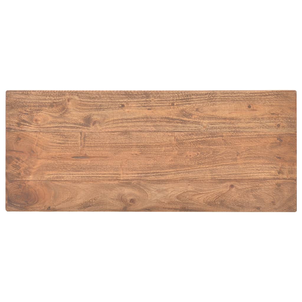Mesa Consola De Madera Maciza De Caoba 69x28x70 Cm_3