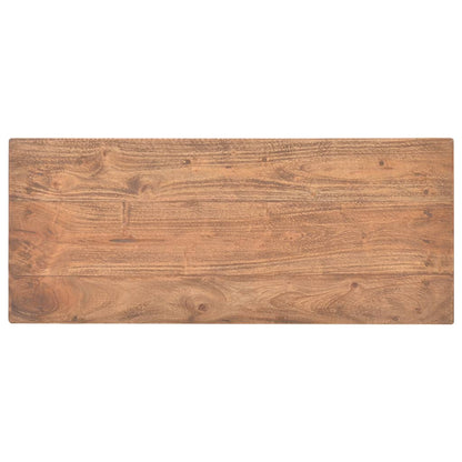 Mesa Consola De Madera Maciza De Caoba 69x28x70 Cm_3