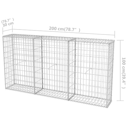 Cesta De Muro De Gaviones Acero Galvanizado 200x30x100 Cm / Vetonek_5