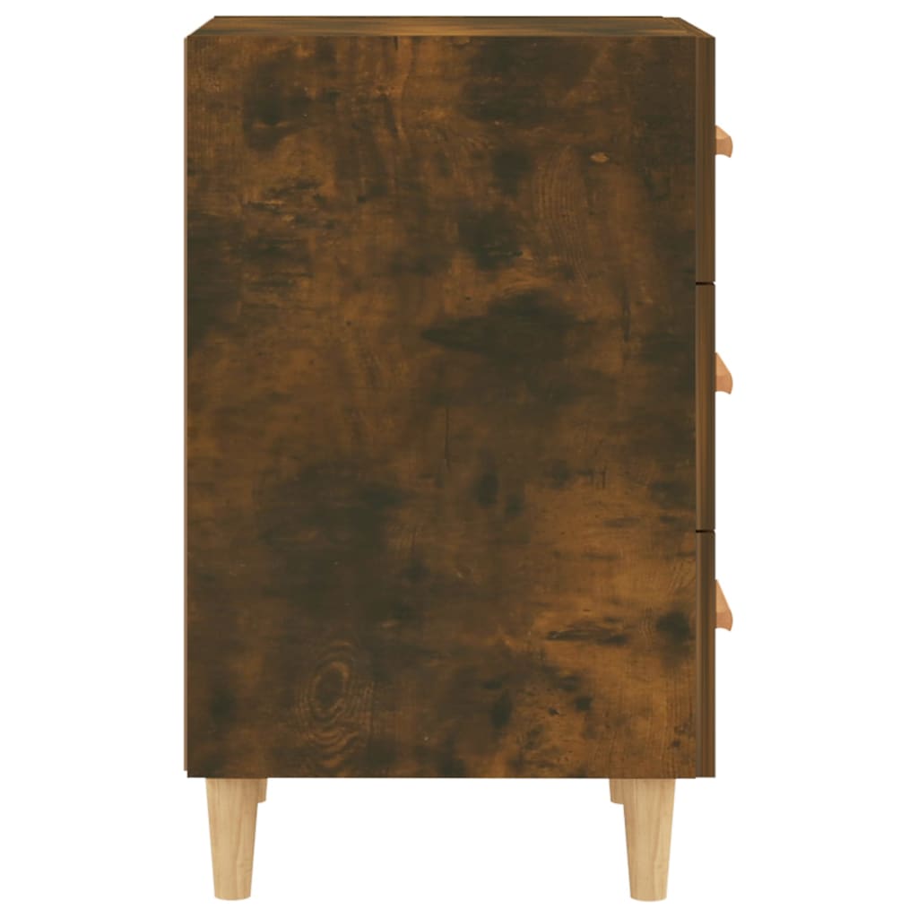Mesita De Noche Madera De Ingeniería Roble Ahumado 40x40x66 Cm_3