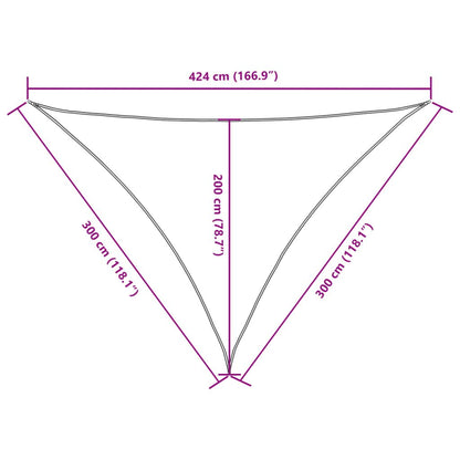 Vidaxl Toldo De Vela Triangular Tela Oxford Beige 3x3x4,24 M_2