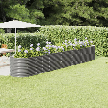 Jardinera Arriate Acero Recubrimiento Polvo Gris 512x80x68 Cm_1