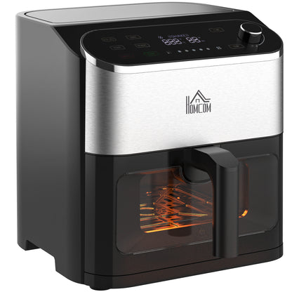 Homcom 4 En 1 Freidora Sin Aceite 6,5l 1350w Con 3 Programas 31x37,5x32 Cm_0