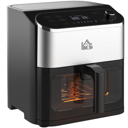 Homcom 4 En 1 Freidora Sin Aceite 6,5l 1350w Con 3 Programas 31x37,5x32 Cm_0