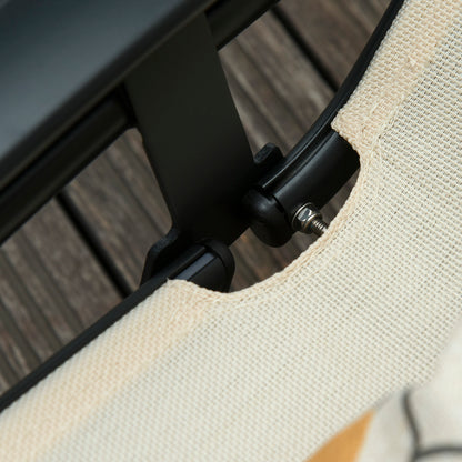 Outsunny Tumbona Reclinable Con Respaldo Ajustable Reposacabezas Extraíble_3