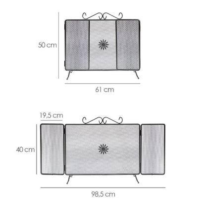 Pantalla Chimenea 98,5 X 50 (alt) Cm. Salvachispas, Protector Chimenea, Protector Rejilla Chimenea._1