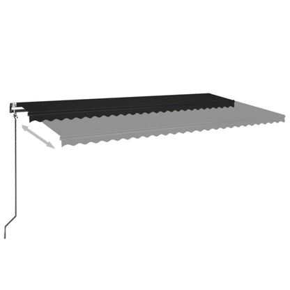 Toldo Automático Led Sensor De Viento Gris Antracita 600x350 Cm_2
