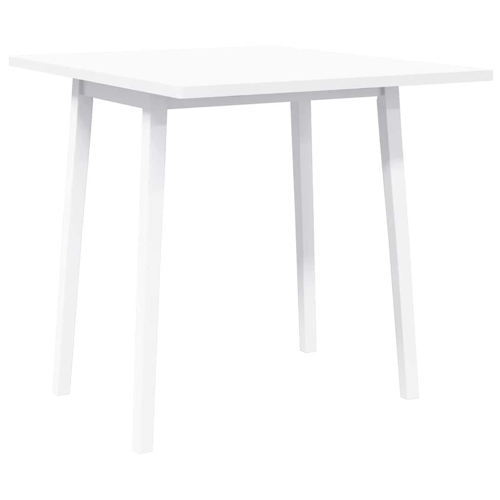 Mesa De Comedor De Madera Maciza De Caucho Blanco_2