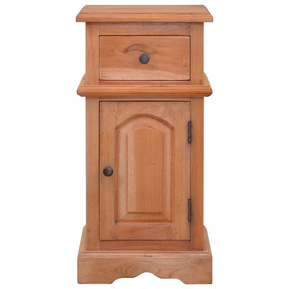 Mesita De Noche Madera Maciza De Caoba_0