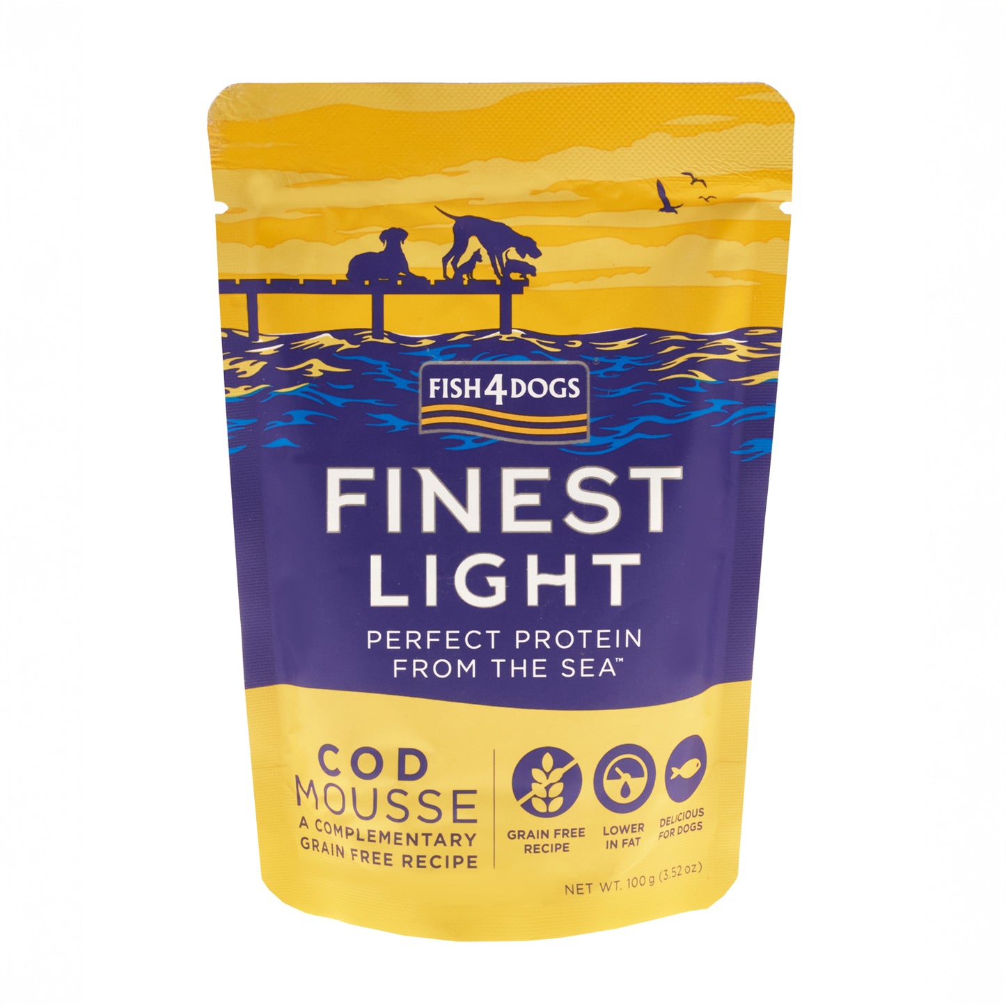 Fish4dogs Mousse Light Para Perro Sin Cereales – Bacalao 100 G (pack De 6)_1