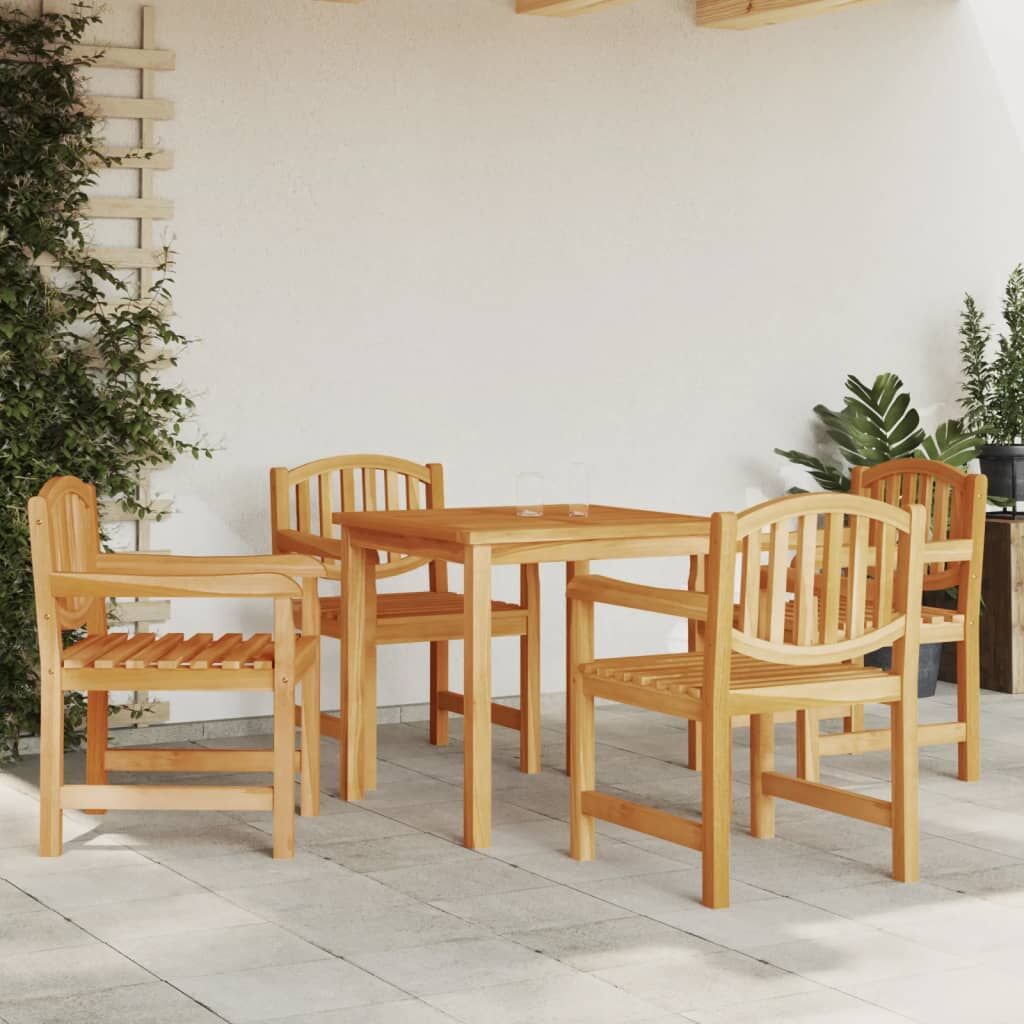 Vidaxl Sillas De Jardín 4 Uds Madera Maciza De Teca 58x59x88 Cm_1