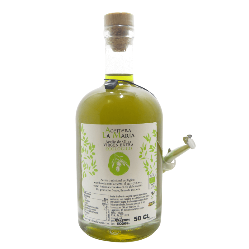 Aceite De Oliva Virgen Extra Ecológico 50 Cl Cristal Con Vertedor Metálico Cosecha 2024-2025_1