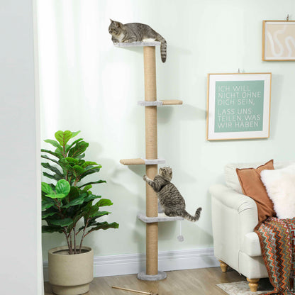 Pawhut Árbol Para Gatos De Pared De 5 Niveles_1