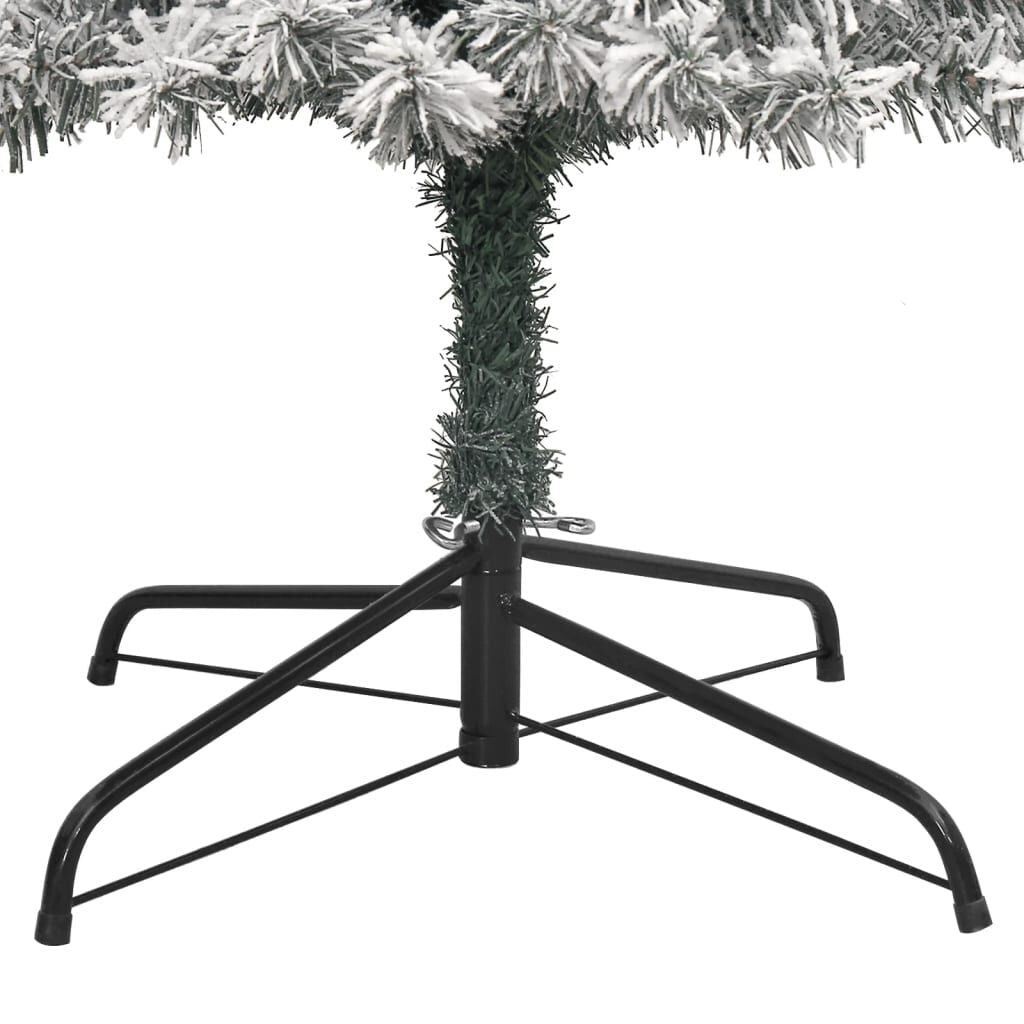 Vidaxl Árbol Navidad Estrecho Con Soporte Y Nieve Artificial Pvc 270cm_4