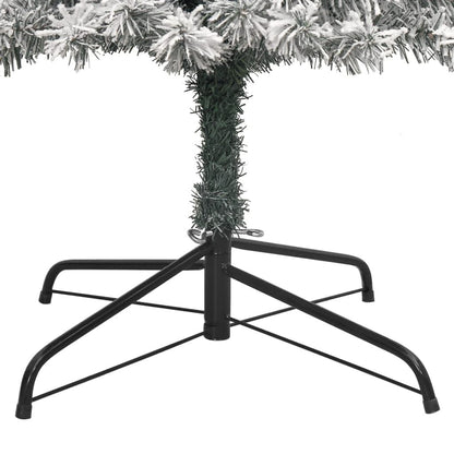 Vidaxl Árbol Navidad Estrecho Con Soporte Y Nieve Artificial Pvc 270cm_4