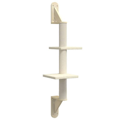 Árbol Rascador Para Gatos De Pared Crema 108 Cm_0