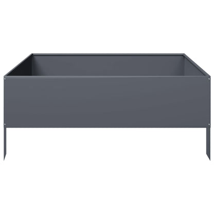 Arriate De Acero Gris Antracita 100x100x25 Cm_4