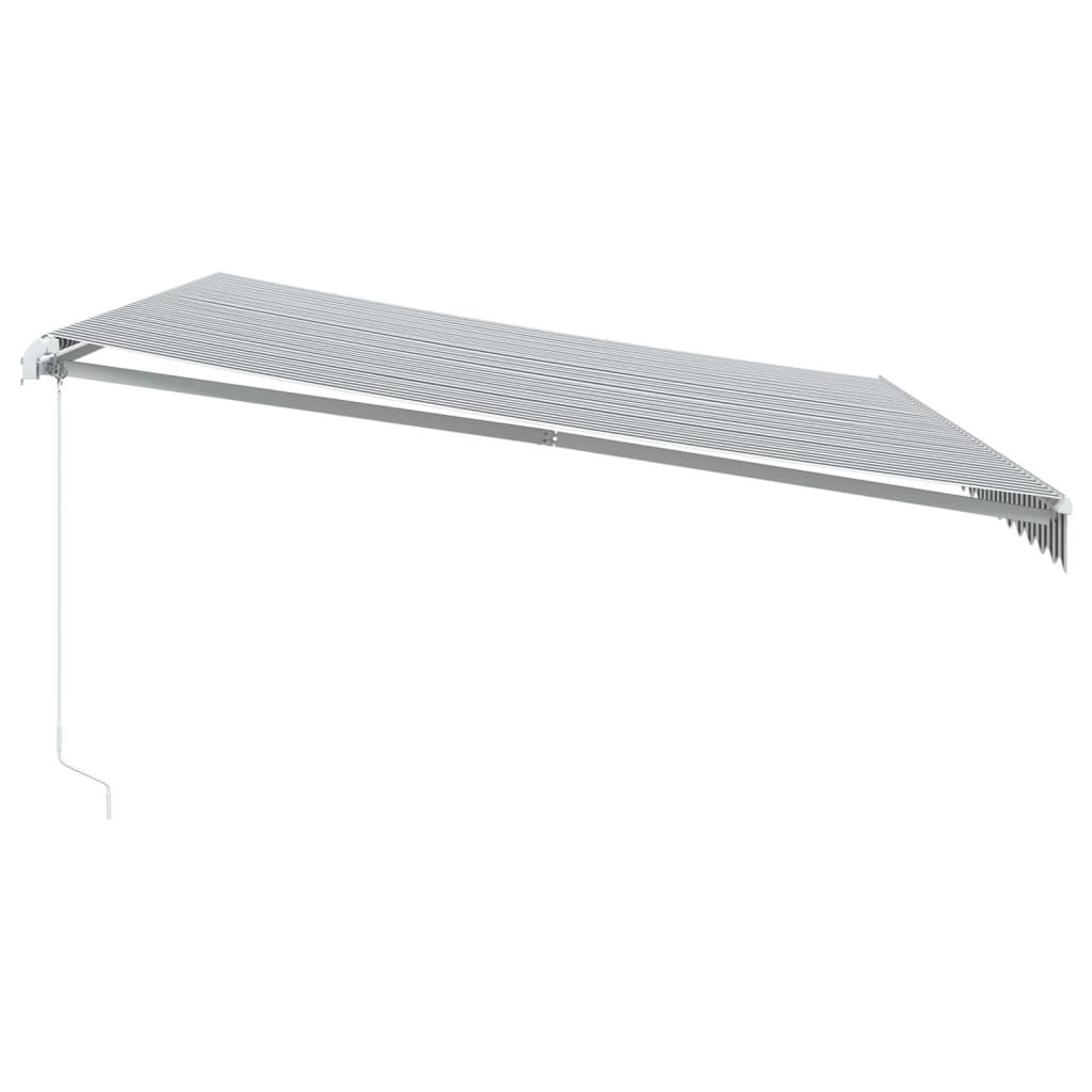 Toldo Retráctil Manual Luz Led Antracita Y Blanco 500x350 Cm_4