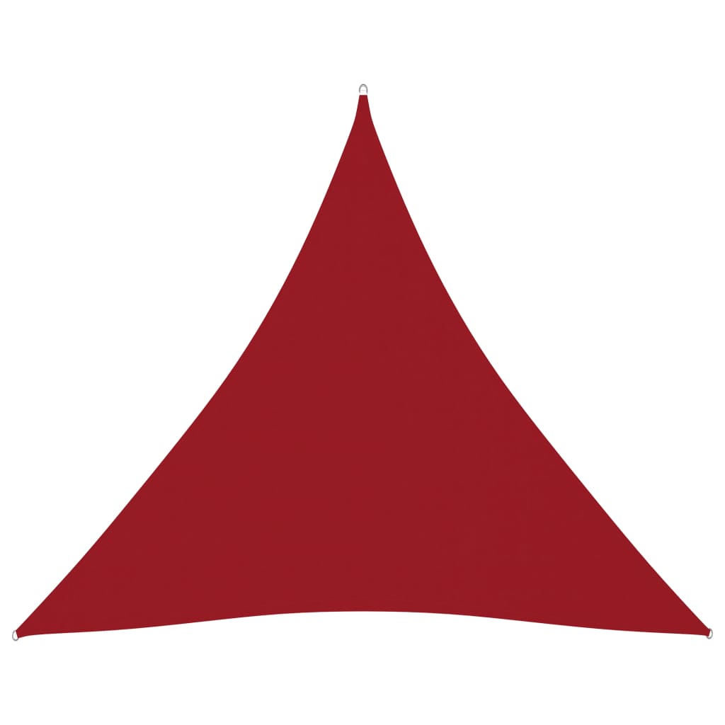 Toldo De Vela Triangular Tela Oxford Rojo 6x6x6 M_0