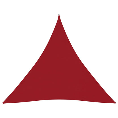 Toldo De Vela Triangular Tela Oxford Rojo 6x6x6 M_0