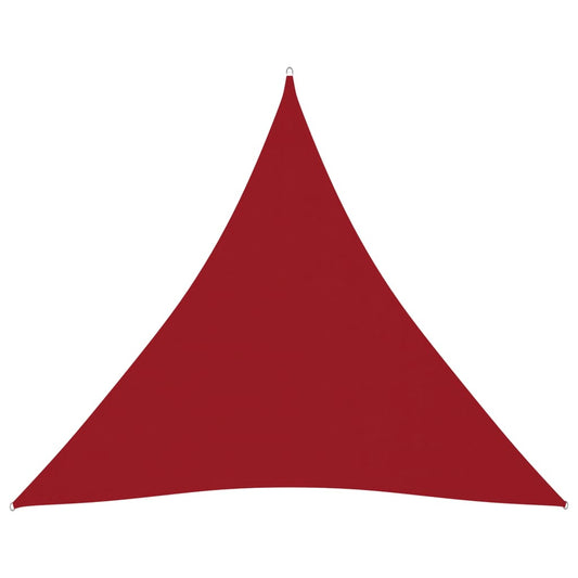 Toldo De Vela Triangular Tela Oxford Rojo 6x6x6 M_0