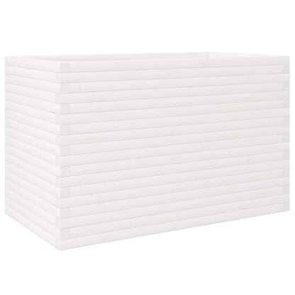 Jardinera Madera Maciza De Pino Blanco 110x60x68,5 Cm_0