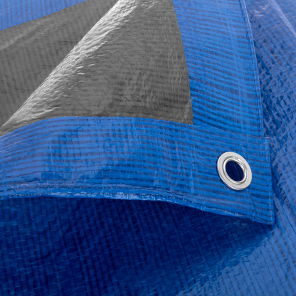 Toldo Lona De Protección Impermeable De Polietileno Doble Cara Verde Y Azul 5x8m_1