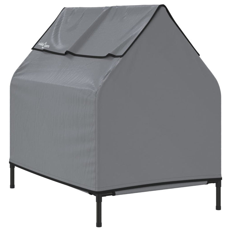 Vidaxl Casa Para Perros Tela Oxford Y Acero Gris Claro_5