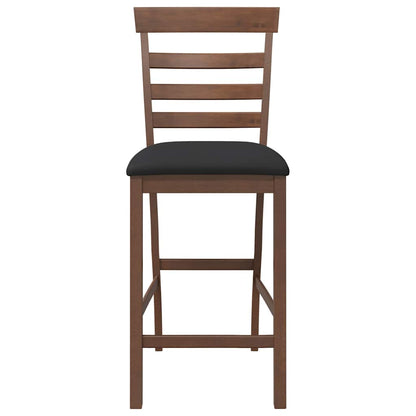 Taburetes De Bar Con Cojines 2 Uds Madera Maciza Marrón Caucho_3