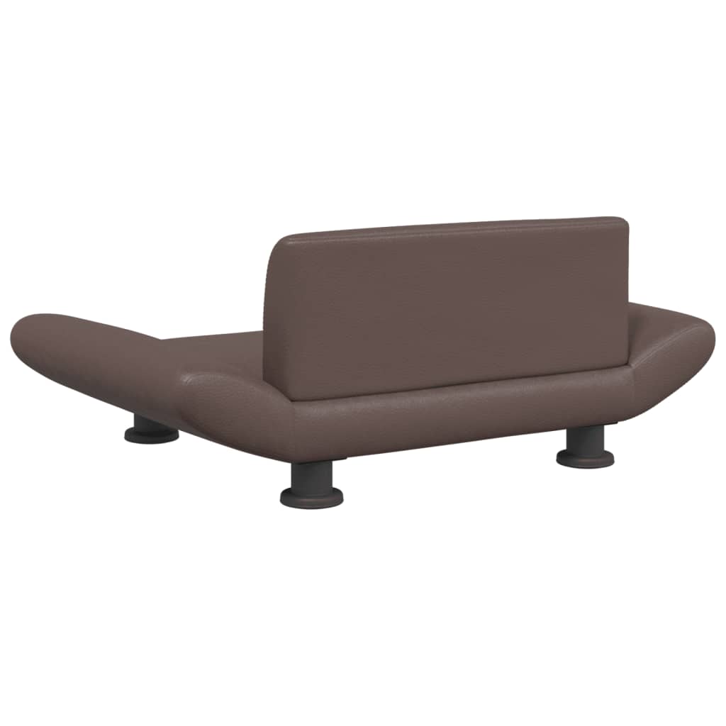 Cama Para Perros De Cuero Sintético Marrón 70x45x28 Cm / Vetonek_0