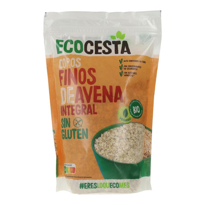 Copos Suaves De Avena Integral Sin Gluten Bio, 500 G Ecocesta